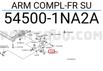 Nissan 545001NA2A ARM COMPL-FR SU