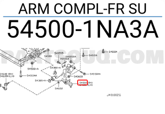 Nissan 545001NA3A ARM COMPL-FR SU
