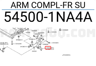 Nissan 545001NA4A ARM COMPL-FR SU
