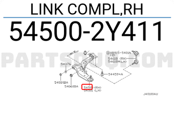 Nissan 545002Y411 LINK COMPL,RH