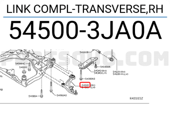 Nissan 545003JA0A LINK COMPL-TRANSVERSE,RH