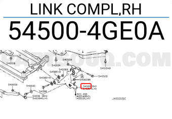 Nissan 545004GE0A LINK COMPL,RH