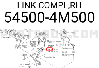 Nissan 545004M500 LINK COMPL,RH