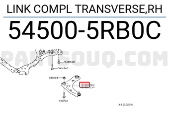 Nissan 545005RB0C LINK COMPL TRANSVERSE,RH