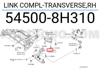 Nissan 545008H310 LINK COMPL-TRANSVERSE,RH