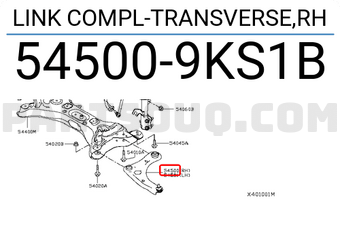 Nissan 545009KS1B LINK COMPL-TRANSVERSE,RH