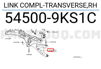 Nissan 545009KS1C LINK COMPL-TRANSVERSE,RH