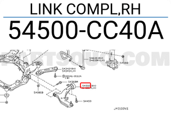 Nissan 54500CC40A LINK COMPL,RH