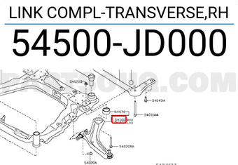 Nissan 54500JD000 LINK COMPL-TRANSVERSE,RH