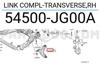 Nissan 54500JG00A LINK COMPL-TRANSVERSE,RH