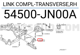 Nissan 54500JN00A LINK COMPL-TRANSVERSE,RH