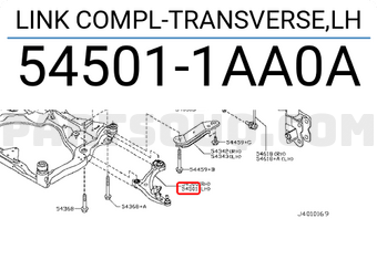 Nissan 545011AA0A LINK COMPL-TRANSVERSE,LH