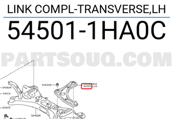 Nissan 545011HA0C LINK COMPL-TRANSVERSE,LH