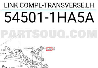 Nissan 545011HA5A LINK COMPL-TRANSVERSE,LH