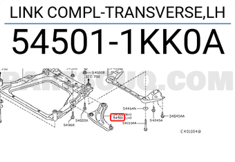 Nissan 545011KK0A LINK COMPL-TRANSVERSE,LH