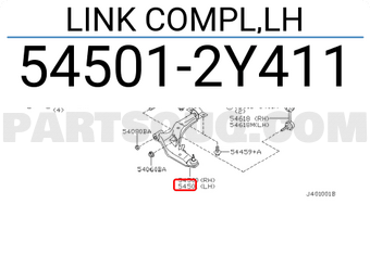 Nissan 545012Y411 LINK COMPL,LH