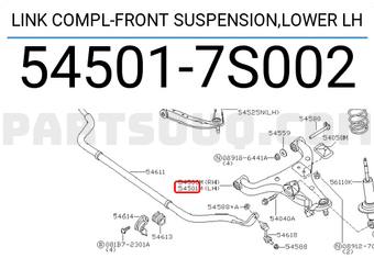 Nissan 545017S002 LINK COMPL-FRONT SUSPENSION,LOWER LH
