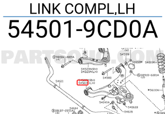Nissan 545019CD0A LINK COMPL,LH