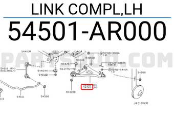Nissan 54501AR000 LINK COMPL,LH