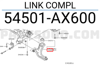 Nissan 54501AX600 LINK COMPL