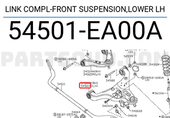 Nissan 54501EA00A LINK COMPL-FRONT SUSPENSION,LOWER LH