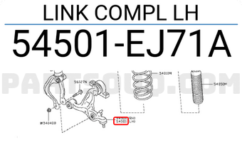 Nissan 54501EJ71A LINK COMPL LH