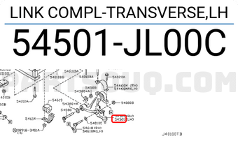 Nissan 54501JL00C LINK COMPL-TRANSVERSE,LH