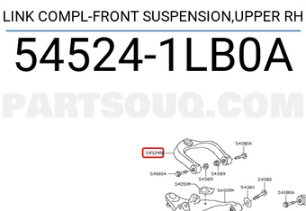 Nissan 545241LB0A LINK COMPL-FRONT SUSPENSION,UPPER RH