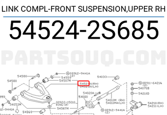 Nissan 545242S685 LINK COMPL-FRONT SUSPENSION,UPPER RH