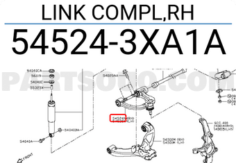 Nissan 545243XA1A LINK COMPL,RH