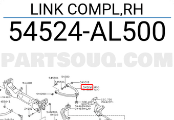Nissan 54524AL500 LINK COMPL,RH