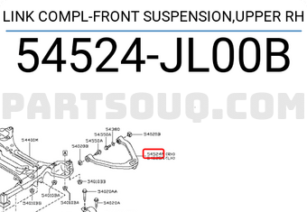 Nissan 54524JL00B LINK COMPL-FRONT SUSPENSION,UPPER RH