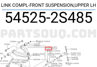 Nissan 545252S485 LINK COMPL-FRONT SUSPENSION,UPPER LH