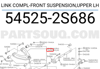Nissan 545252S686 LINK COMPL-FRONT SUSPENSION,UPPER LH