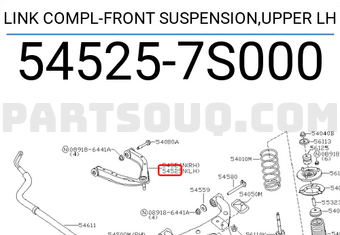 Nissan 545257S000 LINK COMPL-FRONT SUSPENSION,UPPER LH