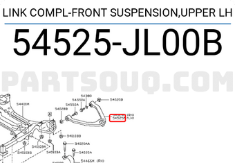 Nissan 54525JL00B LINK COMPL-FRONT SUSPENSION,UPPER LH