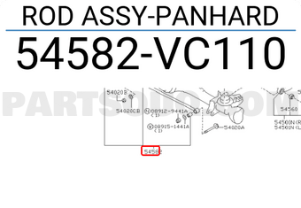 Nissan 54582VC110 ROD ASSY-PANHARD