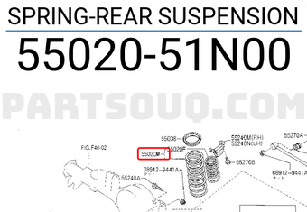 Nissan 5502051N00 SPRING-REAR SUSPENSION