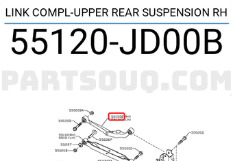 Nissan 55120JD00B LINK COMPL-UPPER REAR SUSPENSION RH