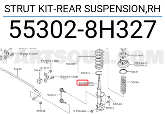Nissan 553028H327 STRUT KIT-REAR SUSPENSION,RH