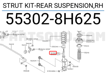 Nissan 553028H625 STRUT KIT-REAR SUSPENSION,RH