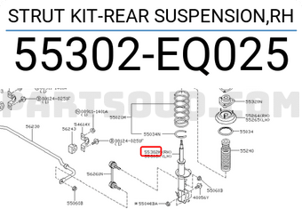 Nissan 55302EQ025 STRUT KIT-REAR SUSPENSION,RH