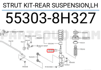Nissan 553038H327 STRUT KIT-REAR SUSPENSION,LH