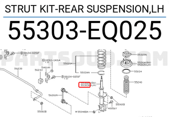 Nissan 55303EQ025 STRUT KIT-REAR SUSPENSION,LH