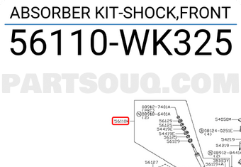 Nissan 56110WK325 ABSORBER KIT-SHOCK,FRONT