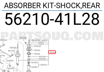 Nissan 5621041L28 ABSORBER KIT-SHOCK,REAR