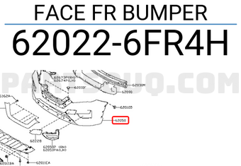 Nissan 620226FR4H FACE FR BUMPER