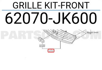 Nissan 62070JK600 GRILLE KIT-FRONT