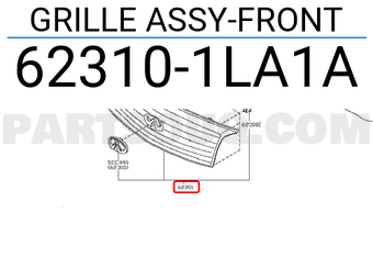 Nissan 623101LA1A GRILLE ASSY-FRONT