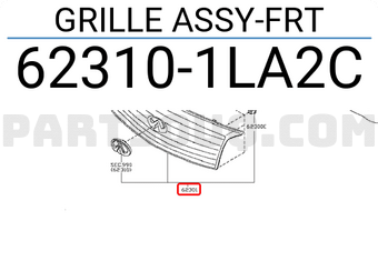 Nissan 623101LA2C GRILLE ASSY-FRT